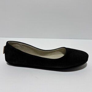 French Sole Women’s Sloop, Black Suede Slip-On Shoes, Size 8 M